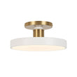 Load image into Gallery viewer, Farmhouze Light - Nordic Dimmable LED White Round Semi Flush Mount - Ceiling Light - White -