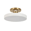 Load image into Gallery viewer, Farmhouze Light - Nordic Dimmable LED White Round Semi Flush Mount - Ceiling Light - White -