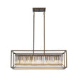 Load image into Gallery viewer, Farmhouze Light - Oil Rubbed Bronze 5 - Light Rectangle Crystal Chandelier - Chandelier - 31.5 in -