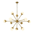 Load image into Gallery viewer, Farmhouze Light-OpenBox-12-Light Mid-century Brass Sphere Sputnik Chandelier-Chandelier-Brass-