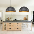 Load image into Gallery viewer, Farmhouze Light - OpenBox - Modern Farmhouse Oversized Dome Pendant - Chandelier - Grey White - 15 in. - M