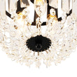 Load image into Gallery viewer, Farmhouze Light - Round Cutting Crystal Cage Black Semi Flush Light - Chandelier - Black -