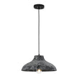 Load image into Gallery viewer, Farmhouze Light - Rustic Distressed Black Wooden Dome Pendant light - Pendant - 15 inches -