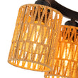 Load image into Gallery viewer, Farmhouze Light - Rustic Farmhouse Woven Rope Shade Semi Flush Mount - Ceiling Light - 3 Bulbs -