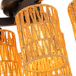 Load image into Gallery viewer, Farmhouze Light - Rustic Farmhouse Woven Rope Shade Semi Flush Mount - Ceiling Light - 3 Bulbs -
