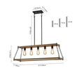 Load image into Gallery viewer, Farmhouze Light - Rustic Faux Wood Rectangular Frame Island Chandelier - Chandelier - 37.4 in. -