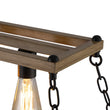 Load image into Gallery viewer, Farmhouze Light - Rustic Faux Wood Rectangular Frame Island Chandelier - Chandelier - 37.4 in. -