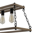 Load image into Gallery viewer, Farmhouze Light - Rustic Faux Wood Rectangular Frame Island Chandelier - Chandelier - 37.4 in. -