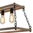 Load image into Gallery viewer, Farmhouze Light - Rustic Faux Wood Rectangular Frame Island Chandelier - Chandelier - 37.4 in. -