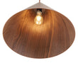 Load image into Gallery viewer, Farmhouze Light - Rustic Single Wood Style Wide Conical Pendant Light - Pendant - Walnut -
