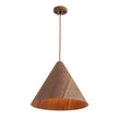 Load image into Gallery viewer, Farmhouze Light - Rustic Single Wood Style Wide Conical Pendant Light - Pendant - Walnut -