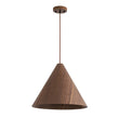 Load image into Gallery viewer, Farmhouze Light - Rustic Single Wood Style Wide Conical Pendant Light - Pendant - Walnut -