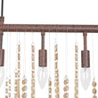 Load image into Gallery viewer, Farmhouze Light - Rusty Glam Amber Crystal Linear Island Chandelier - Chandelier - 7 Bulbs -