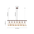 Load image into Gallery viewer, Farmhouze Light - Rusty Glam Amber Crystal Linear Island Chandelier - Chandelier - 7 Bulbs -