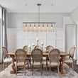 Load image into Gallery viewer, Farmhouze Light - Rusty Glam Amber Crystal Linear Island Chandelier - Chandelier - 7 Bulbs -
