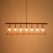 Load image into Gallery viewer, Farmhouze Light - Rusty Glam Amber Crystal Linear Island Chandelier - Chandelier - 7 Bulbs -
