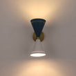 Load image into Gallery viewer, Farmhouze Light - Scandinavian 2 - Light Double Cone Vanity Wall Light - Wall Sconce - Blue + White -