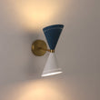 Load image into Gallery viewer, Farmhouze Light - Scandinavian 2 - Light Double Cone Vanity Wall Light - Wall Sconce - Blue + White -