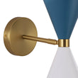 Load image into Gallery viewer, Farmhouze Light - Scandinavian 2 - Light Double Cone Vanity Wall Light - Wall Sconce - Blue + White -