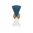 Load image into Gallery viewer, Farmhouze Light - Scandinavian 2 - Light Double Cone Vanity Wall Light - Wall Sconce - Blue + White -