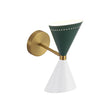 Load image into Gallery viewer, Farmhouze Light - Scandinavian 2 - Light Double Cone Vanity Wall Light - Wall Sconce - Brown Glass + Oil - Rubbed Bronze Finish -