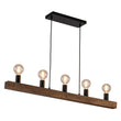 Load image into Gallery viewer, Farmhouze Light-Simple Wide Linear Wood Kitchen Island Pendant-Chandelier-5 Bulbs-
