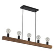 Load image into Gallery viewer, Farmhouze Light-Simple Wide Linear Wood Kitchen Island Pendant-Chandelier-5 Bulbs-