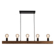 Load image into Gallery viewer, Farmhouze Light-Simple Wide Linear Wood Kitchen Island Pendant-Chandelier-5 Bulbs-