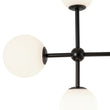 Load image into Gallery viewer, Farmhouze Light - Statement Celestial Milky Glass Globe Tiered Sputnik Chandelier - Ceiling Light - Black -