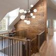 Load image into Gallery viewer, Farmhouze Light - Statement Celestial Milky Glass Globe Tiered Sputnik Chandelier - Ceiling Light - Black -