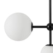 Load image into Gallery viewer, Farmhouze Light - Statement Celestial Milky Glass Globe Tiered Sputnik Chandelier - Ceiling Light - Black -