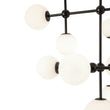Load image into Gallery viewer, Farmhouze Light - Statement Celestial Milky Glass Globe Tiered Sputnik Chandelier - Ceiling Light - Black -