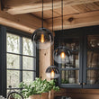 Load image into Gallery viewer, Farmhouze Light - Stylish 3 - Light Gradient Glass Globe Pendant Light - Chandelier - Chrome Tone -