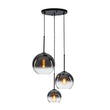 Load image into Gallery viewer, Farmhouze Light - Stylish 3 - Light Gradient Glass Globe Pendant Light - Chandelier - Chrome Tone -