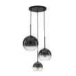 Load image into Gallery viewer, Farmhouze Light - Stylish 3 - Light Gradient Glass Globe Pendant Light - Chandelier - Chrome Tone -
