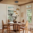Load image into Gallery viewer, Farmhouze Light - Stylish 3 - Light Gradient Glass Globe Pendant Light - Chandelier - Gold Tone -