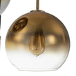 Load image into Gallery viewer, Farmhouze Light - Stylish 3 - Light Gradient Glass Globe Pendant Light - Chandelier - Gold Tone -