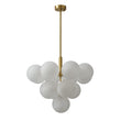 Load image into Gallery viewer, Farmhouze Light-Tiered Cluster Frosted Ribbed Glass Globe Chandelier-Chandelier-Black-