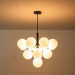 Load image into Gallery viewer, Farmhouze Light-Tiered Opal Glass Globe Cluster Grape Chandelier-Chandelier-Brass/5-Light-