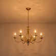 Load image into Gallery viewer, Farmhouze Light - Traditional Luxury Brass 6 - Light Candle Chandelier - Chandelier - Brass -