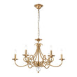 Load image into Gallery viewer, Farmhouze Light - Traditional Luxury Brass 6 - Light Candle Chandelier - Chandelier - Brass -