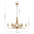 Load image into Gallery viewer, Farmhouze Light - Traditional Luxury Brass 6 - Light Candle Chandelier - Chandelier - Brass -