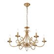 Load image into Gallery viewer, Farmhouze Light - Traditional Luxury Brass 6 - Light Candle Chandelier - Chandelier - Brass -