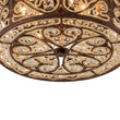 Load image into Gallery viewer, Farmhouze Light - Vintage Copper Luxe Crystal Drum Cage Flush Mount - Ceiling Light - Copper -