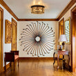 Load image into Gallery viewer, Farmhouze Light - Vintage Copper Luxe Crystal Drum Cage Flush Mount - Ceiling Light - Copper -