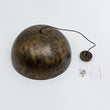 Load image into Gallery viewer, Farmhouze Light - Vintage Distressed Brown Oversized Metal Dome Pendant - Chandelier - 15in -