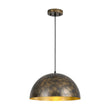 Load image into Gallery viewer, Farmhouze Light - Vintage Distressed Brown Oversized Metal Dome Pendant - Chandelier - 15in -