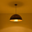 Load image into Gallery viewer, Farmhouze Light - Vintage Distressed Brown Oversized Metal Dome Pendant - Chandelier - 15in -