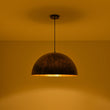 Load image into Gallery viewer, Farmhouze Light - Vintage Distressed Brown Oversized Metal Dome Pendant - Chandelier - 15in -