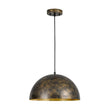 Load image into Gallery viewer, Farmhouze Light - Vintage Distressed Brown Oversized Metal Dome Pendant - Chandelier - 15in -